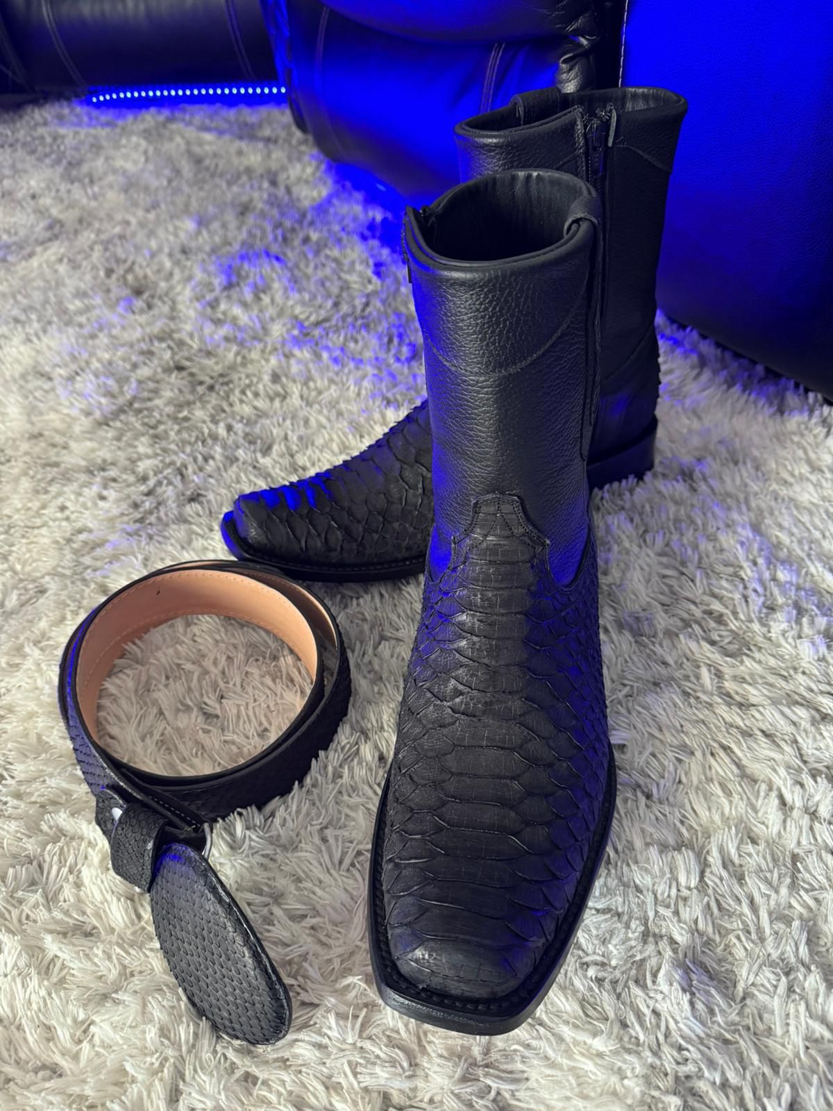 Python Boots & Belt 🐍 100% Leather