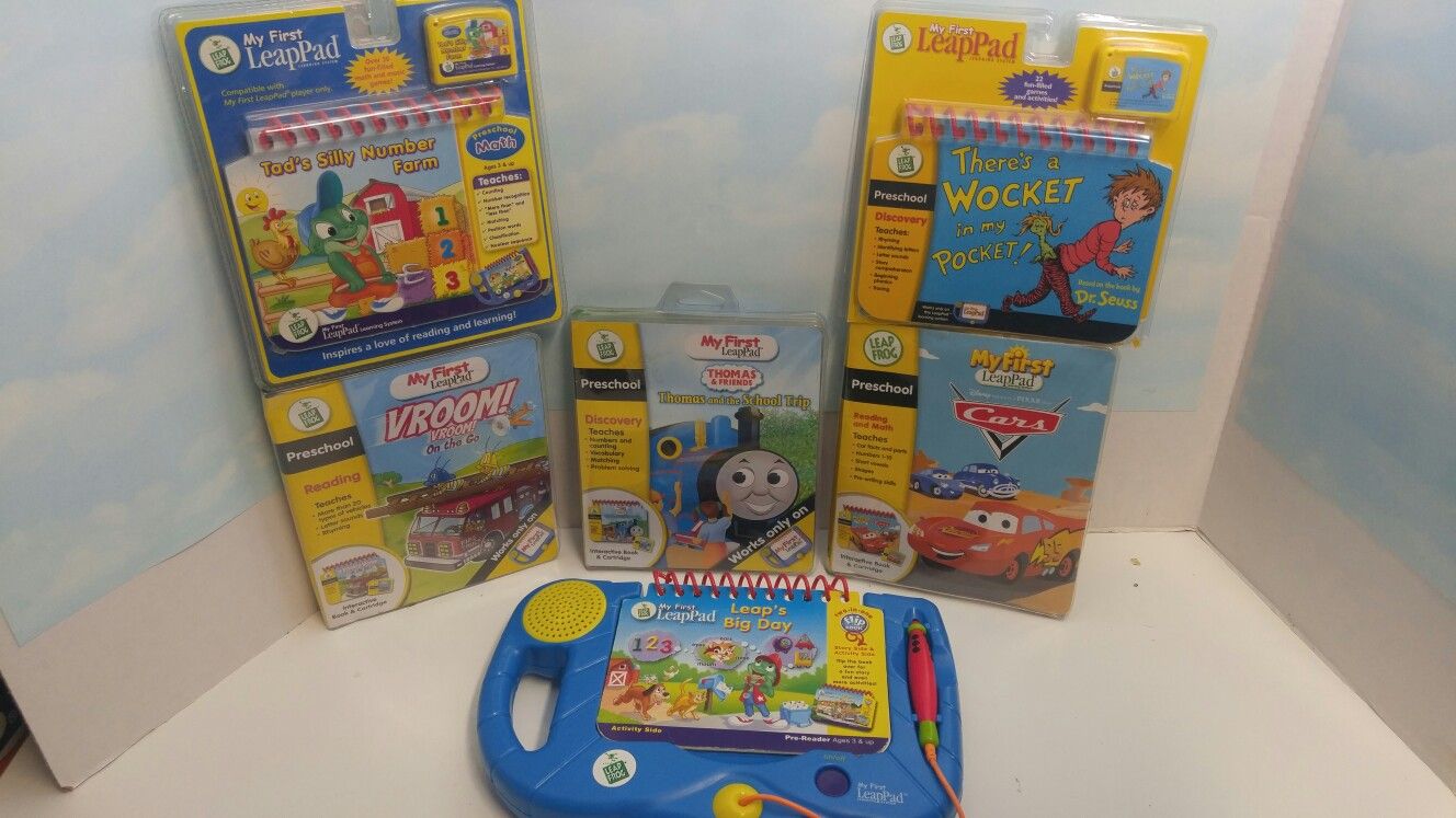 LeapFrog my first LeapPad with books and cartridges