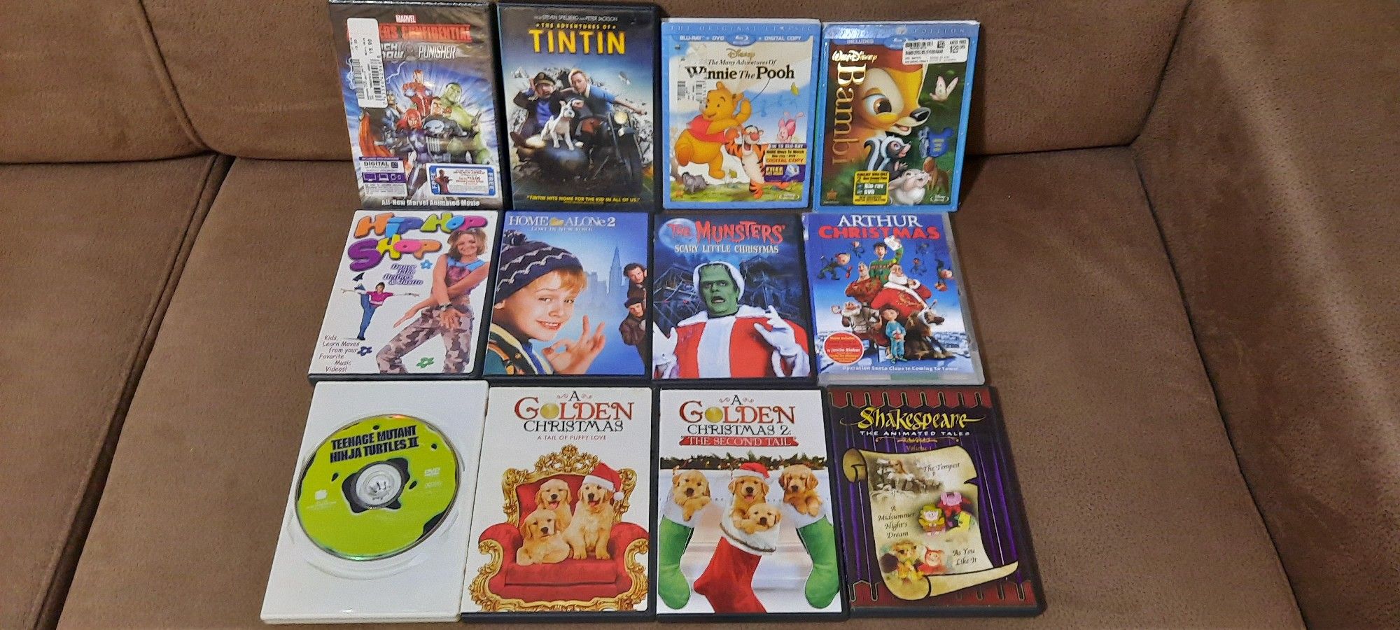 Assorted Kids and Christmas DVDs