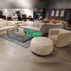 Premium Living Room set Sofa Loveseat Chair and ottoman