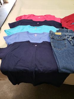 Hanes Her Way Tees /Tennessee Tee , LEE jeans Size 12