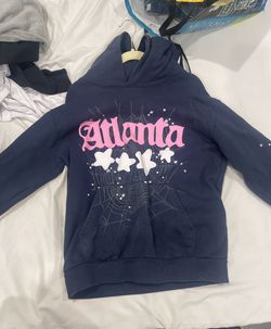 Sp5der atlanta hoodie:Navy blue