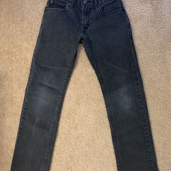 Boys Levi’s 511 Size 12 Black Jeans Denim Pants 