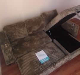 Brand New Green Velour Sofa Set