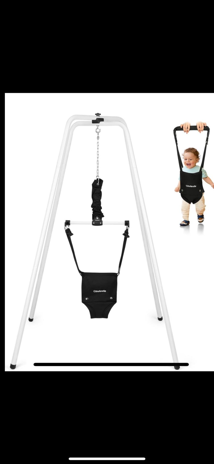 Cowiewie 2 in 1 Baby Jumper with Strong Support Stand