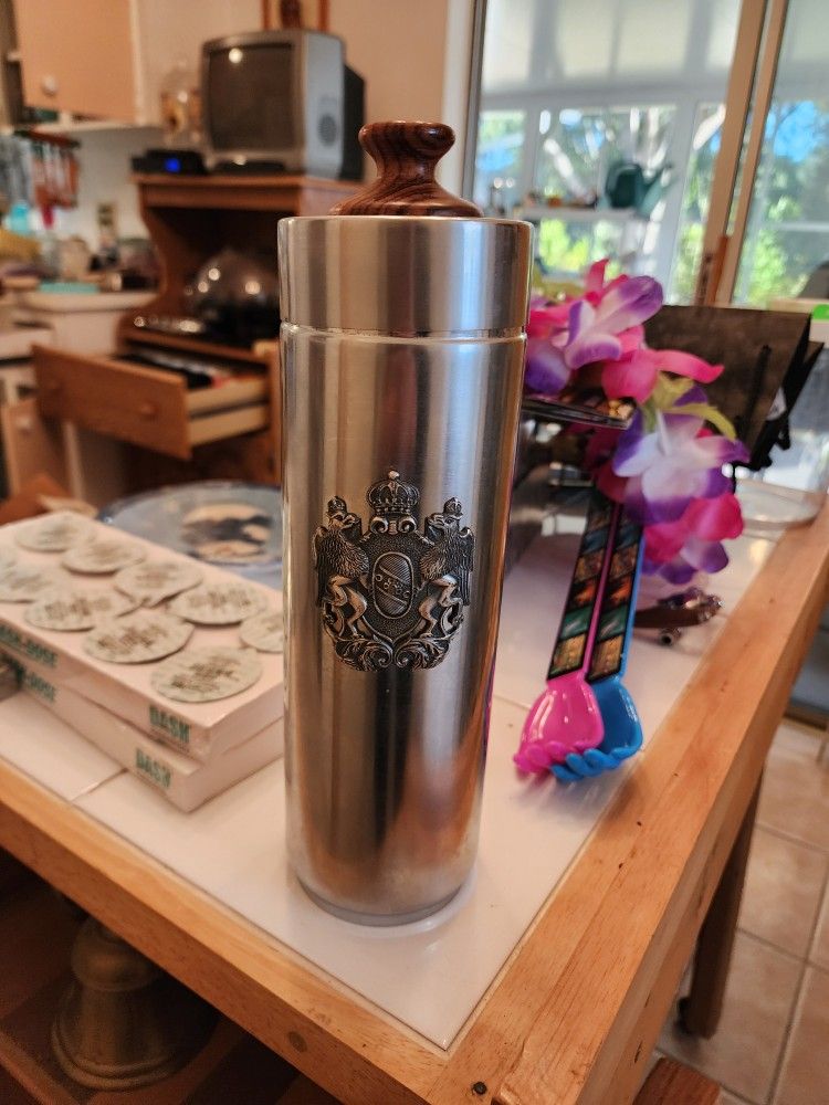 Vintage Italian-made Stainless Steel Insulated Beverage Canister