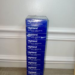 Highland Transparent Permanent Mending Tape 3/4"X1296" (36yd) 1" Core-12Rolls#12