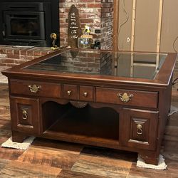Glass Top Display Coffee Table