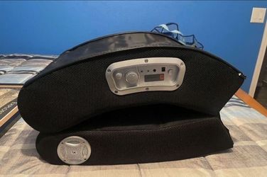 X Rocker Gaming Chair Black Foldable Audio Floor Seat Mesh