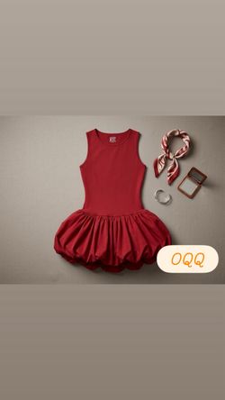 OQQ Burgundy Hem Mini Dress size Medium for $15 dress only