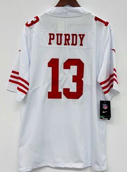 Niners Purdy 13 white fully stitched jersey