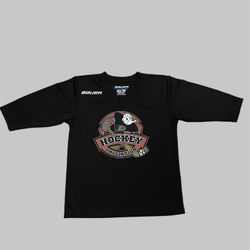 Anaheim Mighty Ducks vintage 2000’s youth Bauer Hockey black jersey Size Youth XL