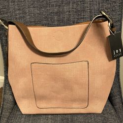 Joy Susan Womens Faux Leather: Hobo 2-in-1 Handbag Purse Pink on for Amazon $90 New with Tag    