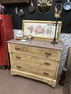 Antique Marble Top Dresser
