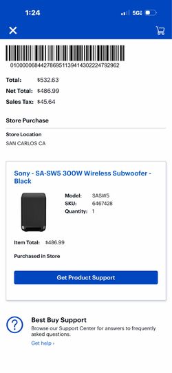 Sony-SA-SW5 300 Wireless Subwoofer