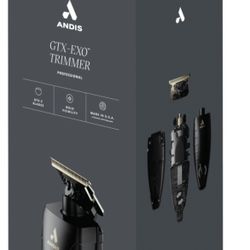 Andis  GTX-EXO Professional Cord/Cordless Lithium-ion Electric Beard & Hair Trimmer with Charging Stand, Black