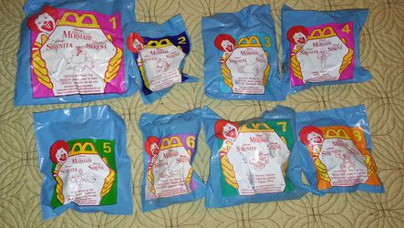 1996 The little mermaid movie McDonald's happy meal toys