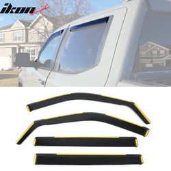 Fits 2022-2026 Toyota Tundra CrewMax In-Channel Window Visors Guards Deflectors PC