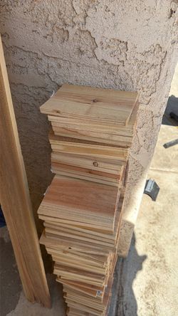 140 pieces of cedar wood 7 3/4” x 5 1/2”