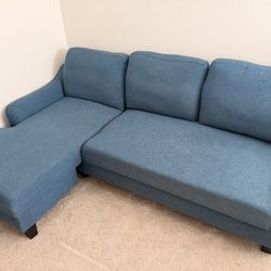 Sectional Sleeper Sofa with Chaise - Good Condition! - $125 OBO