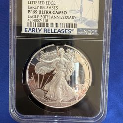 2016 NGC PF69 ULTRA CAMEO 1oz EAGLE SILVER COIN 