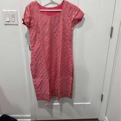 Pink And Gold Indian Dress
