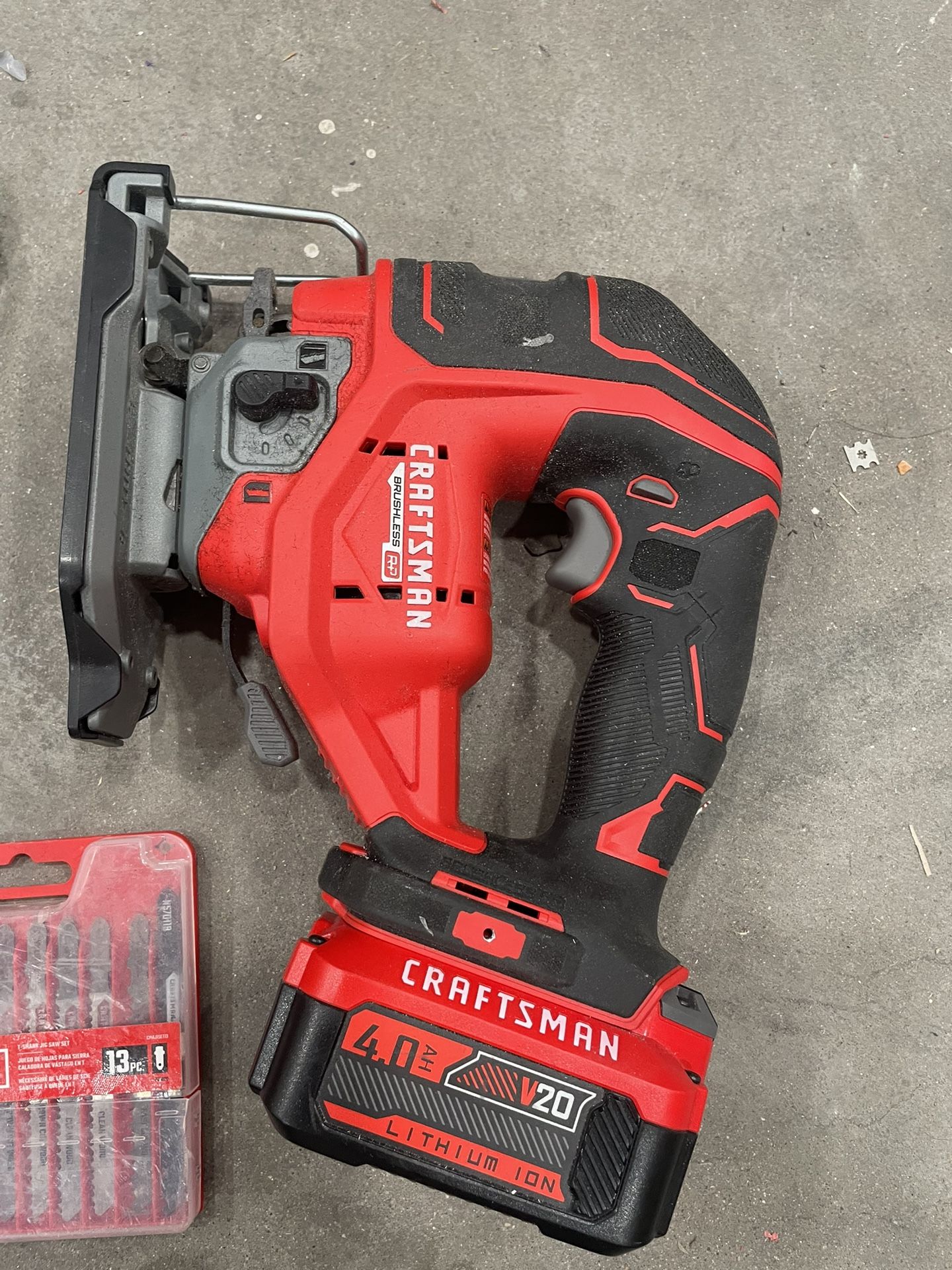 Craftsman V20 RP 20 volt Max Brushless Variable speed Cordless Jigsaw With Battery And Battery Pack