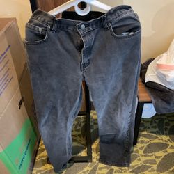 Gray Washed Denim Jeans