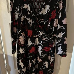White House Black Market Reversible Floral Dress Size 14