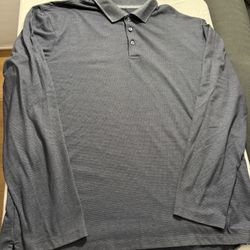 Men’s Van Heusen long-sleeve polo shirt Gray XX Large