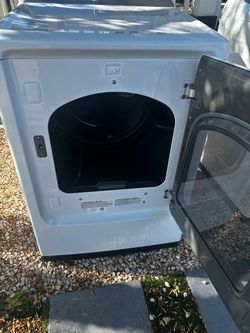 White Front-Load Clothes Dryer and washer