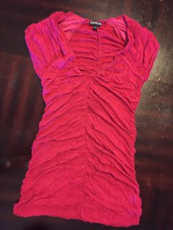 Pink Express Ruched Top Xsmall
