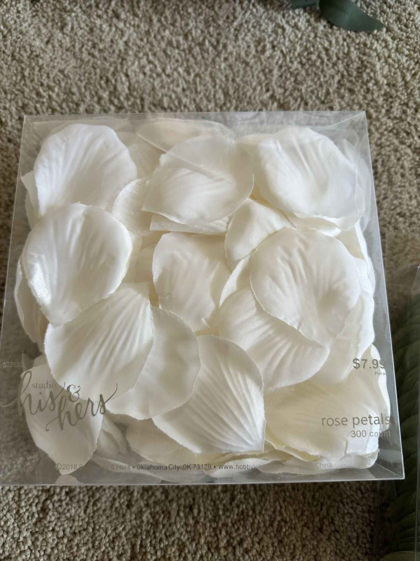 Petals ( Off White Rose Pedals And Eucalyptus Leaves)