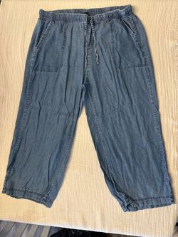 2 pair of Chambray draw string pants  Large and XL