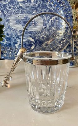 Vintage French Crystal Ice Bucket
