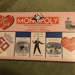 I Love Lucy Monopoly “I Love Lucy” Collector’s Edition Board Game Brand New Sealed