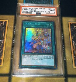 Yugioh Crystal Bind Pharaoh Secret Rare 1st Ed PSA 9