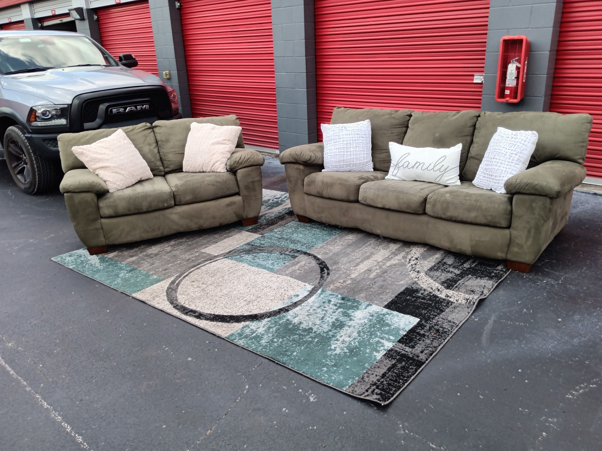 Sofa And Loveseat Set With Pullout Couch