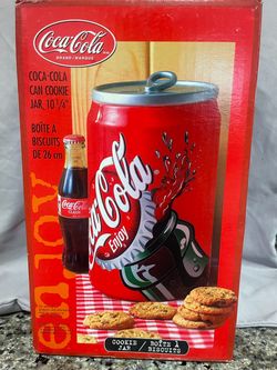 Vintage 2001 Coca-Cola can cookie jar new inbox