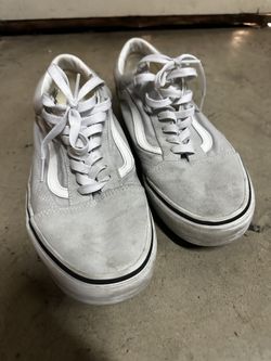 Vans Grey Suede Old Skool Lace Up Sneakers Size 11.5
