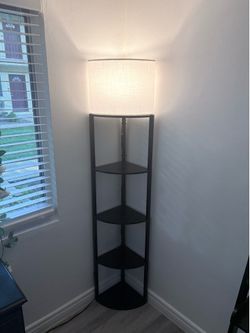 Corner Lamp + Shelving Unit