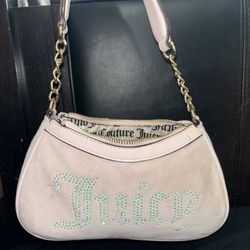 Juicy Couture Pink Velvet Shoulder Bag