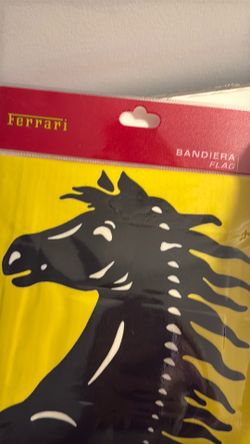 Brand new sealed in Package Ferrari prancing horse flag