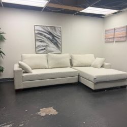 Off White Modern Sectional Sofa with Chaise - Delivery Available!