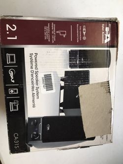 CA Cyber Acoustics - CA- 31S / 2.1 - mp3 / powered speaker system. New in box.