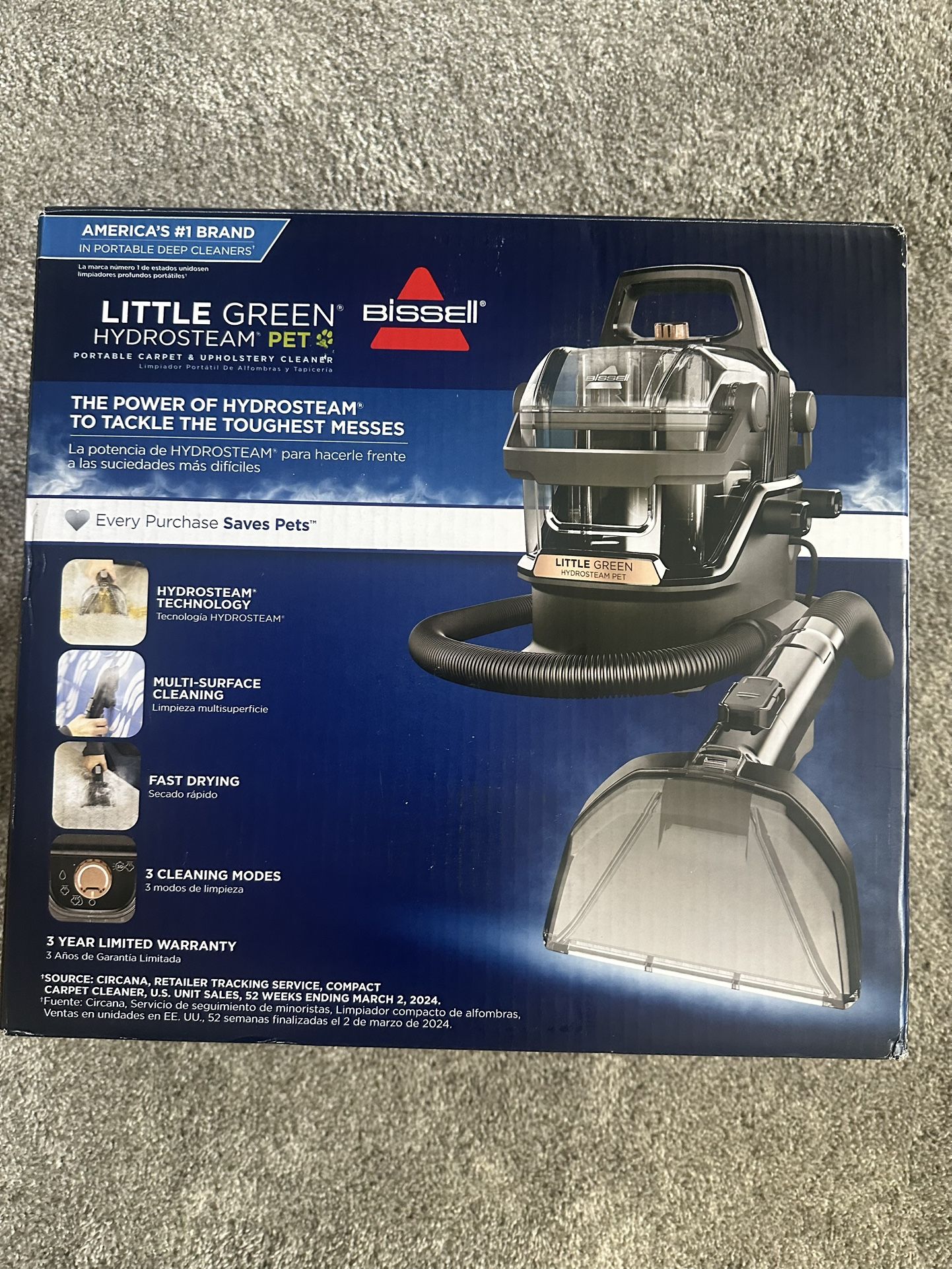 Bissell Little Green Hydrosteam Pet Carpet Cleaner Upholstery Cleaner
