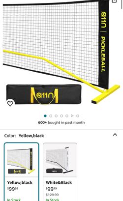 A11N Portable Pickleball Net System, Designed for All Weather Conditions with Steady Metal Frame and Strong PE Net, Regulation Size Net with Carrying 