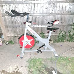 Is a silver exercise bike