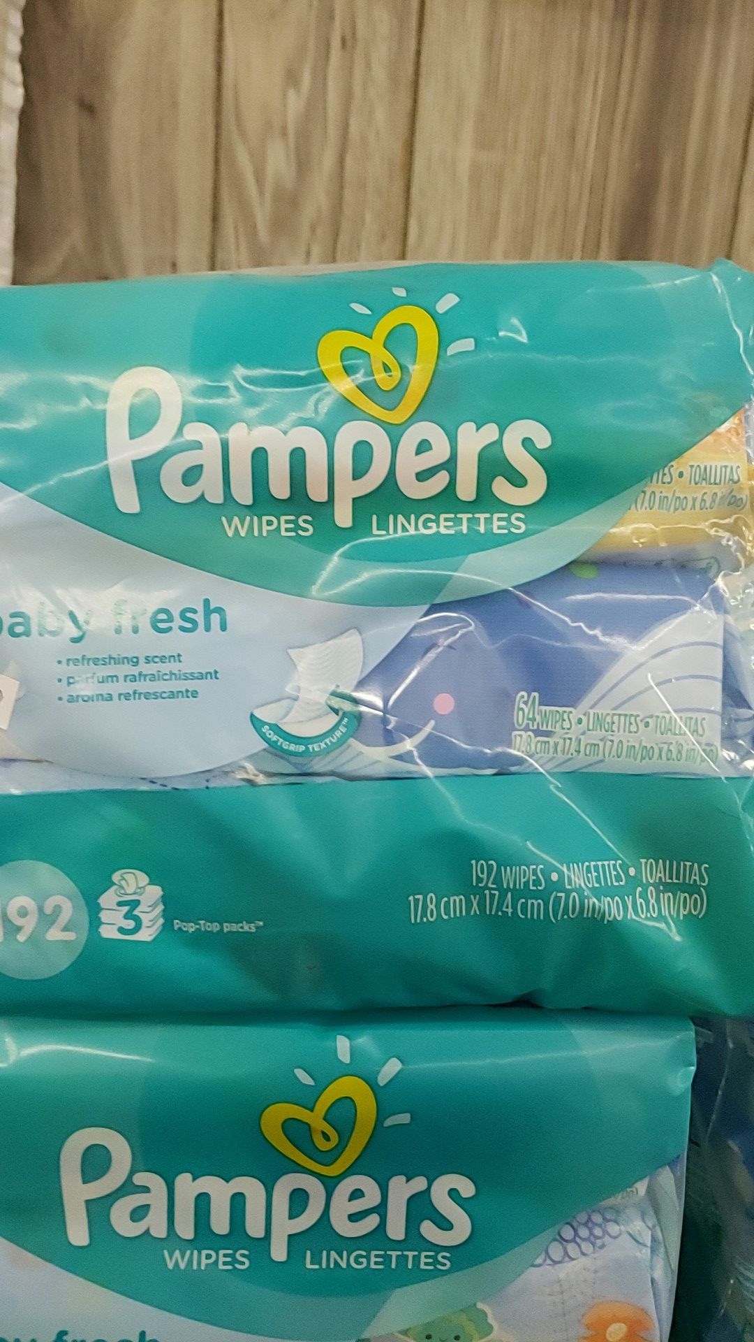 Pampers babyfresh wipes 192 $5