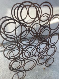 Vintage iron 16 bottle wine rack